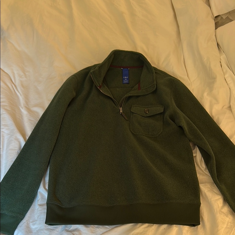 Kit and Ace Olive Zip-Up Sweater